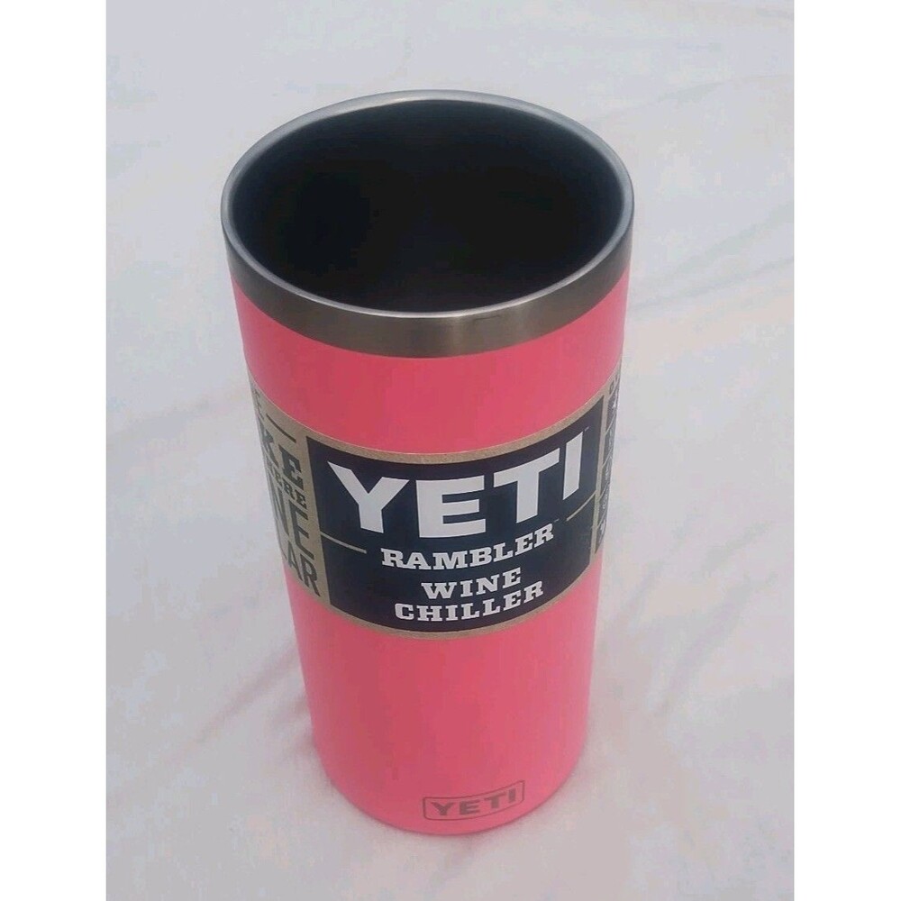 YETI Rambler Wine Chiller w/Landing Pad Stainless Steel Insulated Tropical Pink